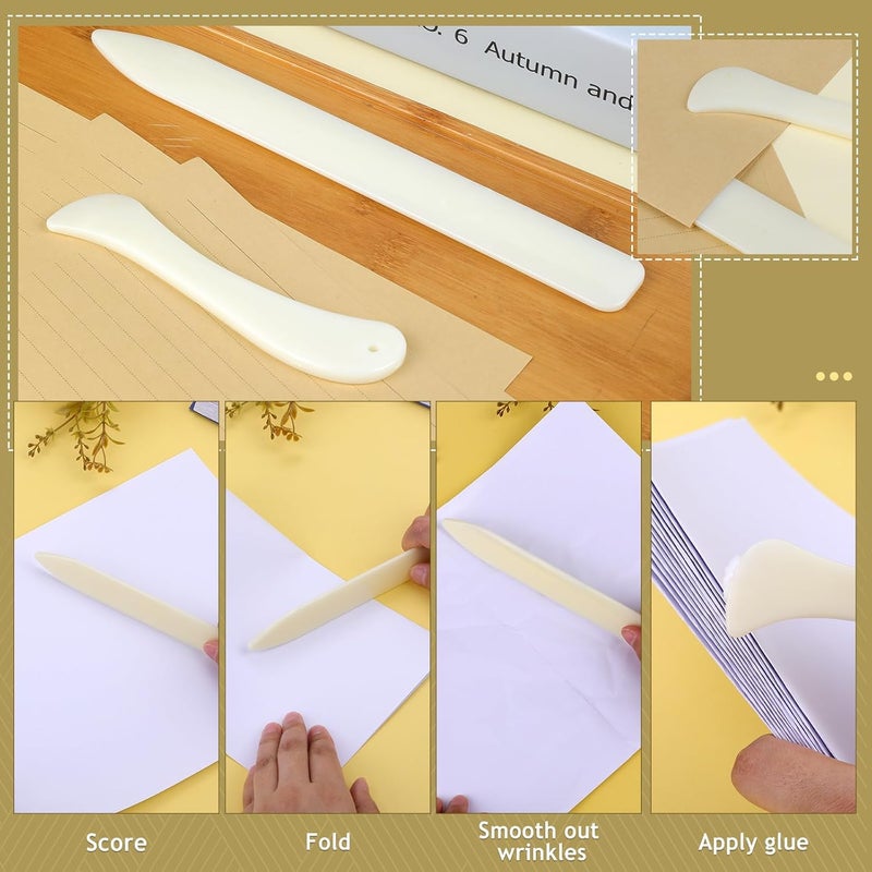 JUPEAN Book Binding Kits 24 Pcs Bookbinding kit Bookbinding Supplies with Bone Folders Tool Binding Ribbon Waxed Thread for Beginners - Image 3